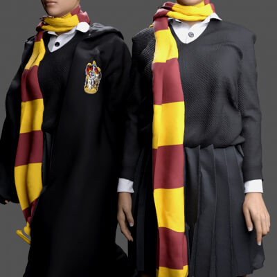 MS Hogwarts Female Outfit G8F and G9 by MavisSky