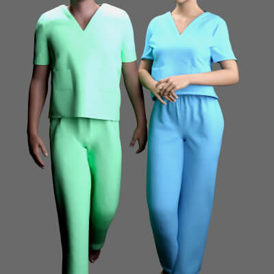 MS Hospital Scrub G8M G8F and G9 Bundle