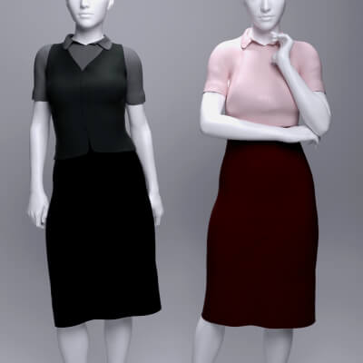 MS Social Office Outfit G8F and G9