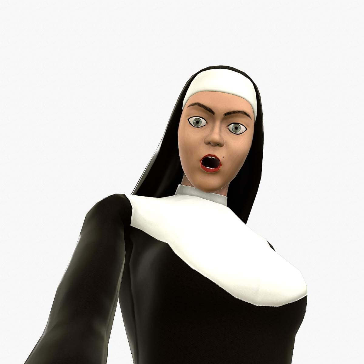 There are separate objects: body, left eye, right eye, upper teeth, lower t...