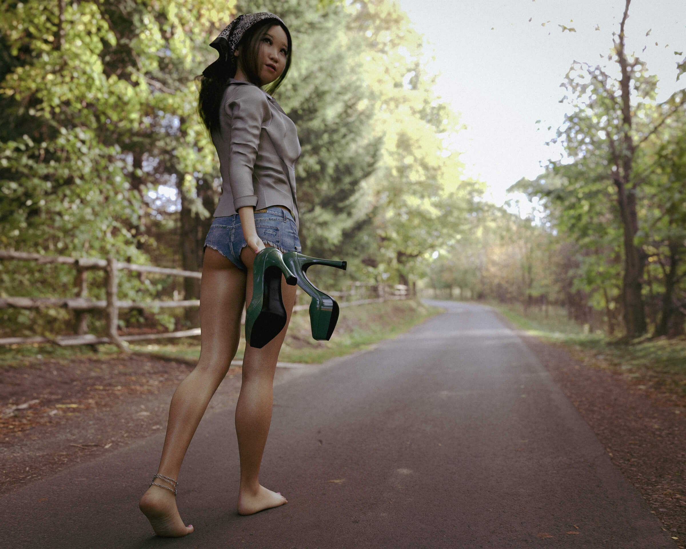 Summer Walk 3D Render | RenderHub Gallery