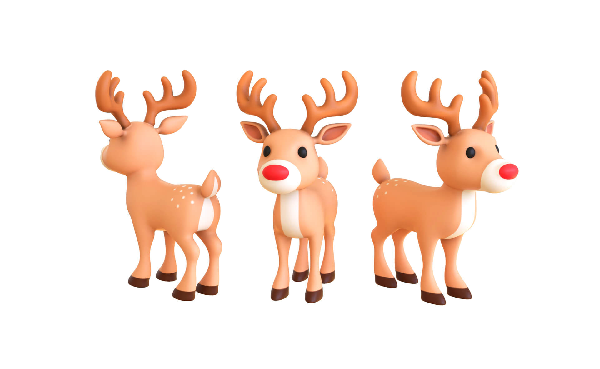 Cartoon Reindeer 04 - 3D Model by Mayaz