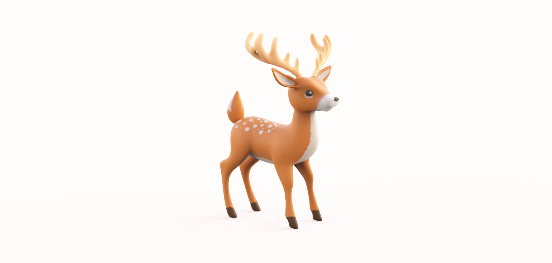 Cartoon Reindeer - 3D Model by Mayaz