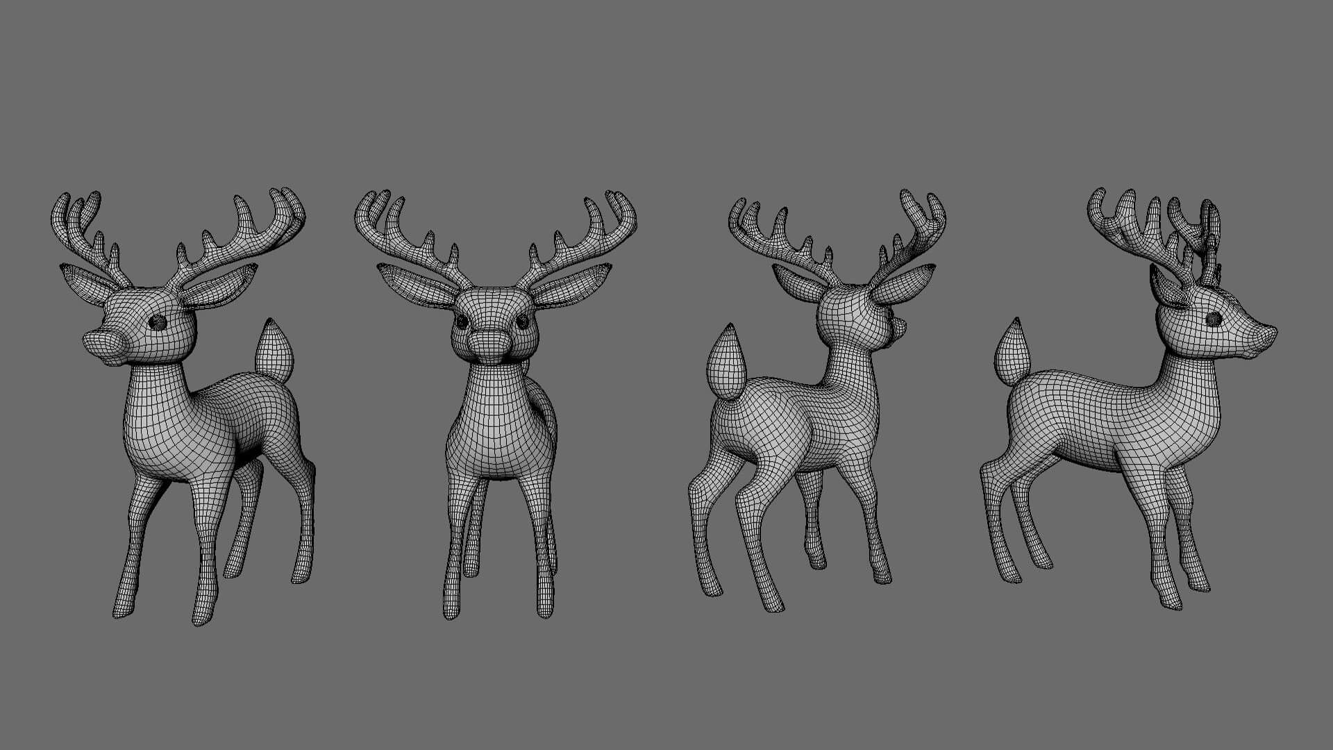 Cartoon Reindeer - 3D Model by Mayaz
