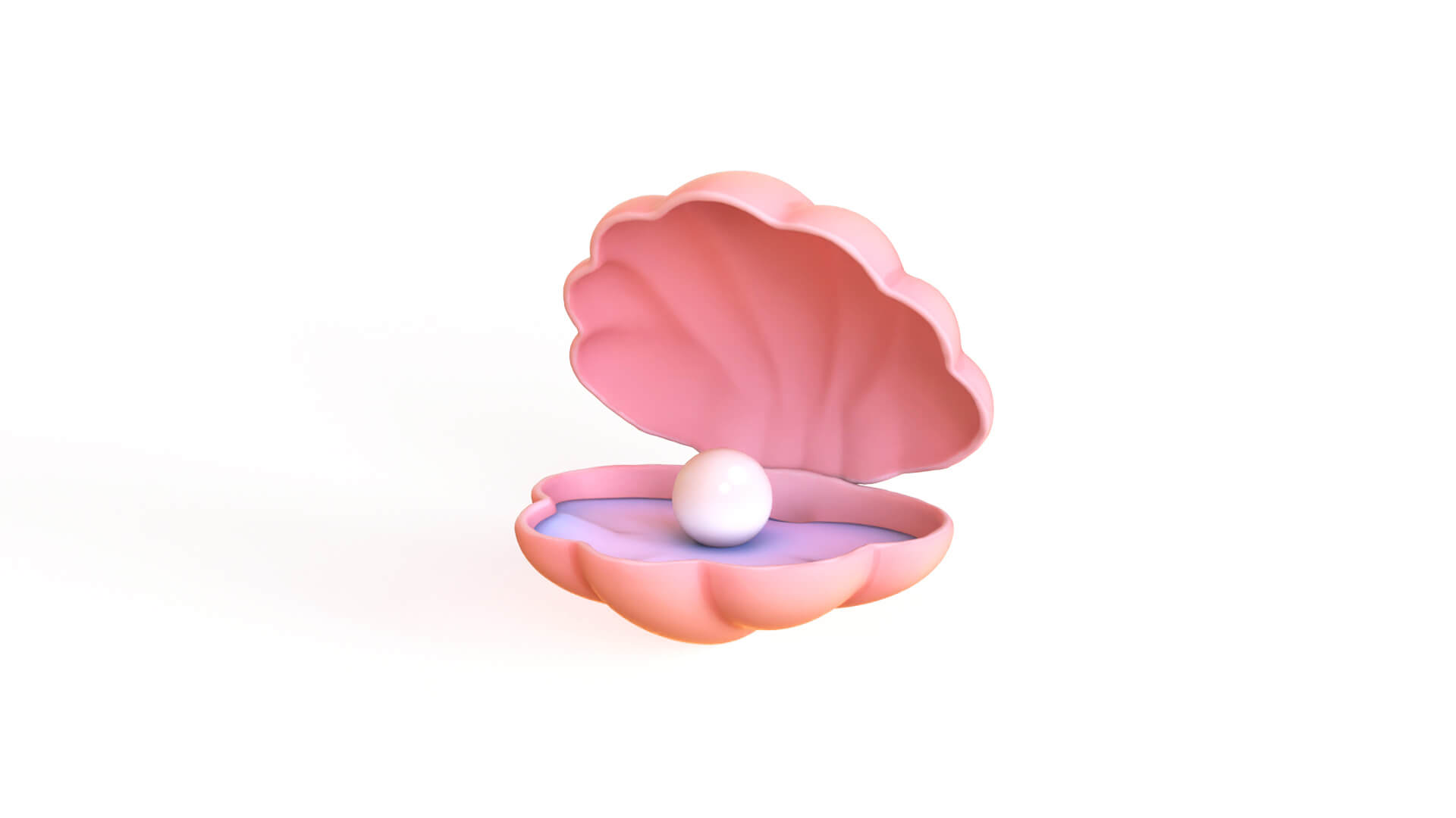 Sea Shell with Pearl 01 - 3D Model by Mayaz