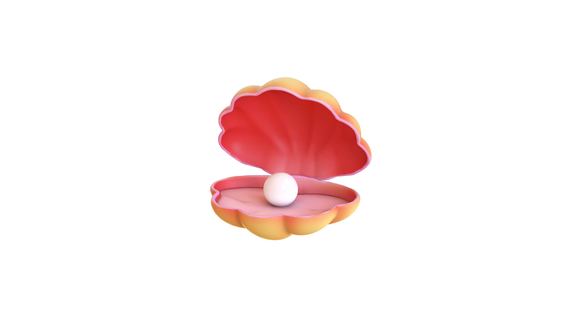 Sea Shell with Pearl 07 - 3D Model by Mayaz