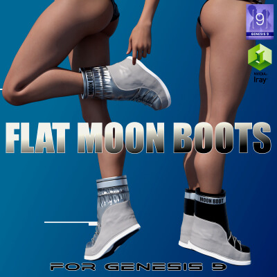 Flat Moon Boots for Genesis 9