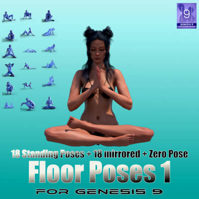 Floor Poses 1 for Genesis 9