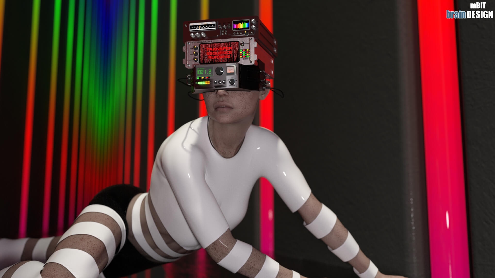 Color TV 3D Render, Digital Art by mbit