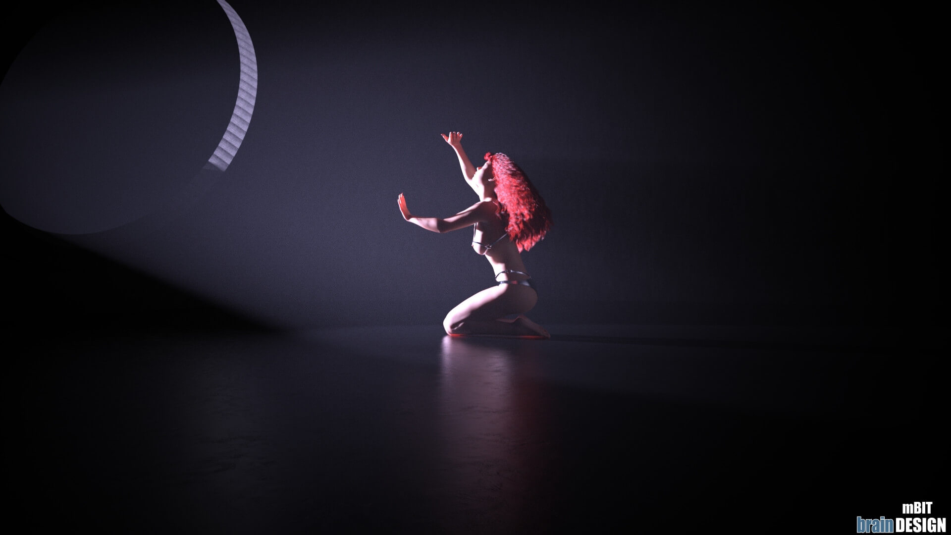 Pray for theLIGHT 3D Render, Digital Art by mbit