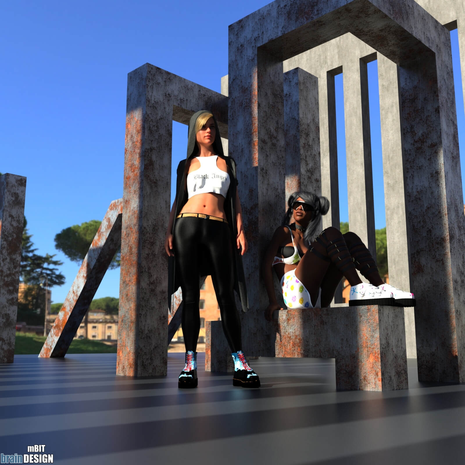 Those Two 3D Render, Digital Art by mbit