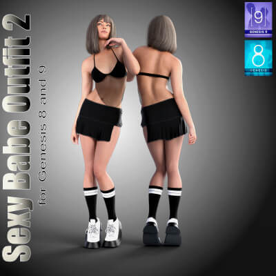 Sexy Babe Outfit 2 for Genesis 8 and 9 by mbit