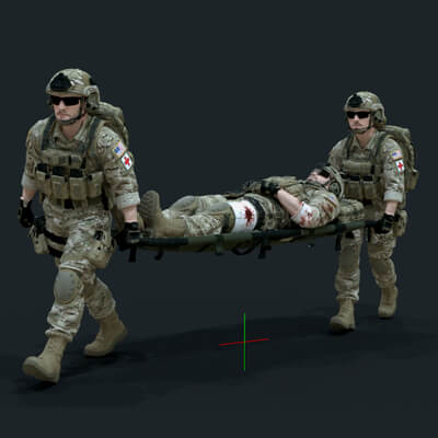 Army US Soldier 4 Evacuation