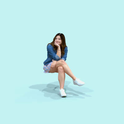 Street Female Only Sitting Installable Figure