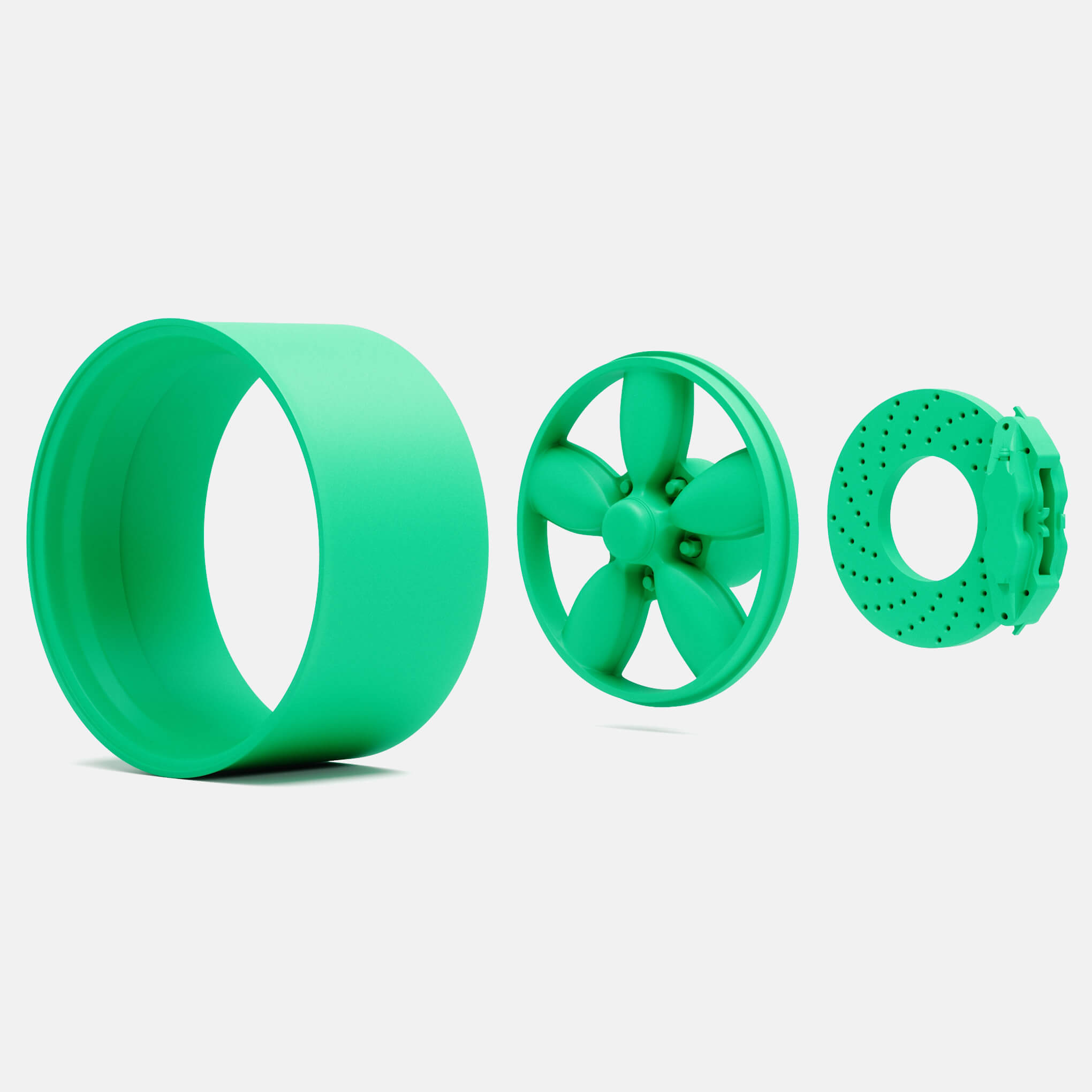 1/24 Scale, 15X8 American Racing Daisy Wheel and Brake - 3D Model by ...