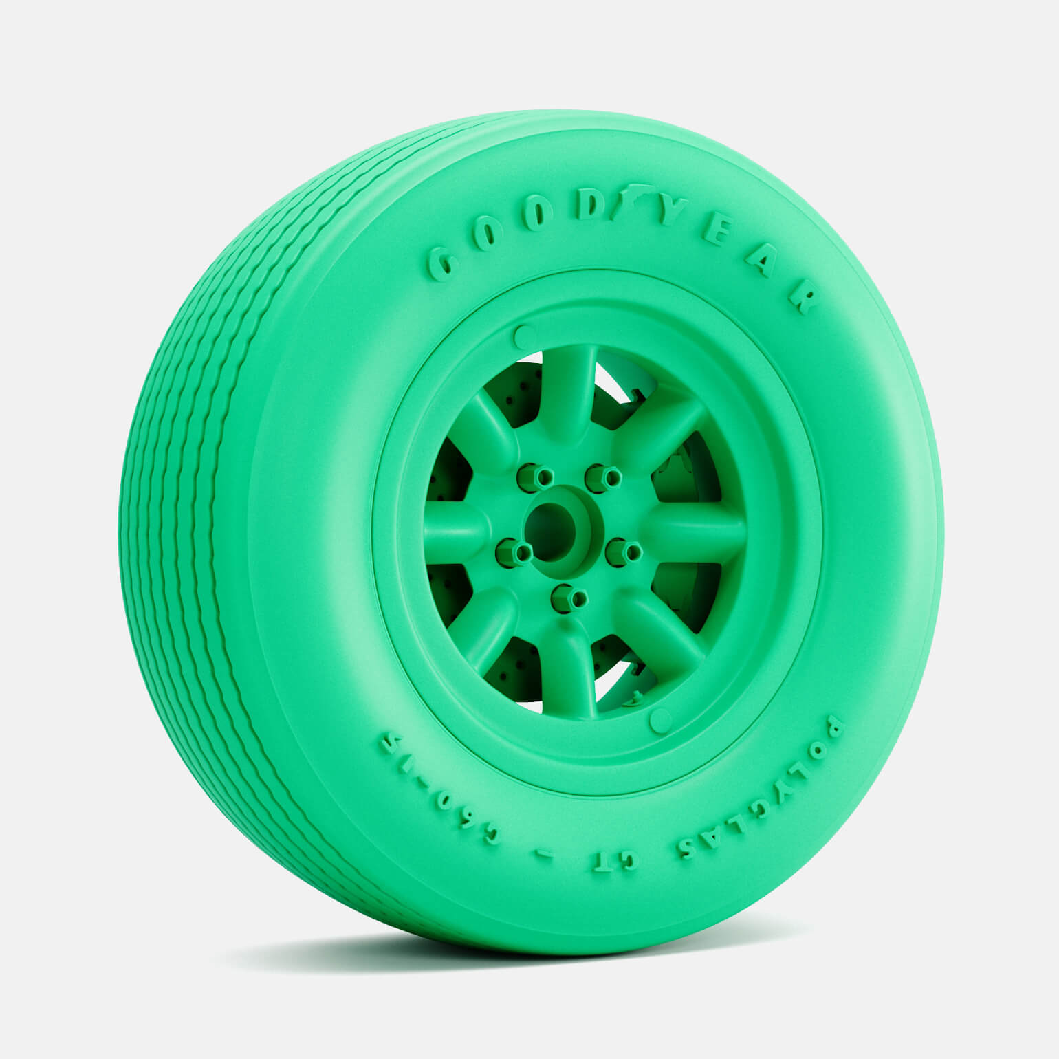1/24 Scale, 15X8 Minilite Wheel, Goodyear Polyglas G60 Tire 3D Print Model by meanmachinemodels