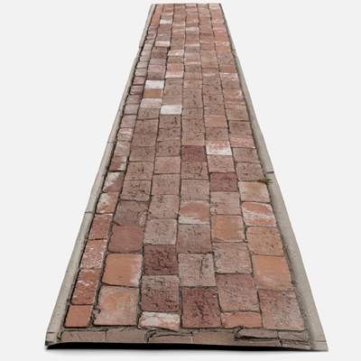 Brick Sidewalk - 16K Scan