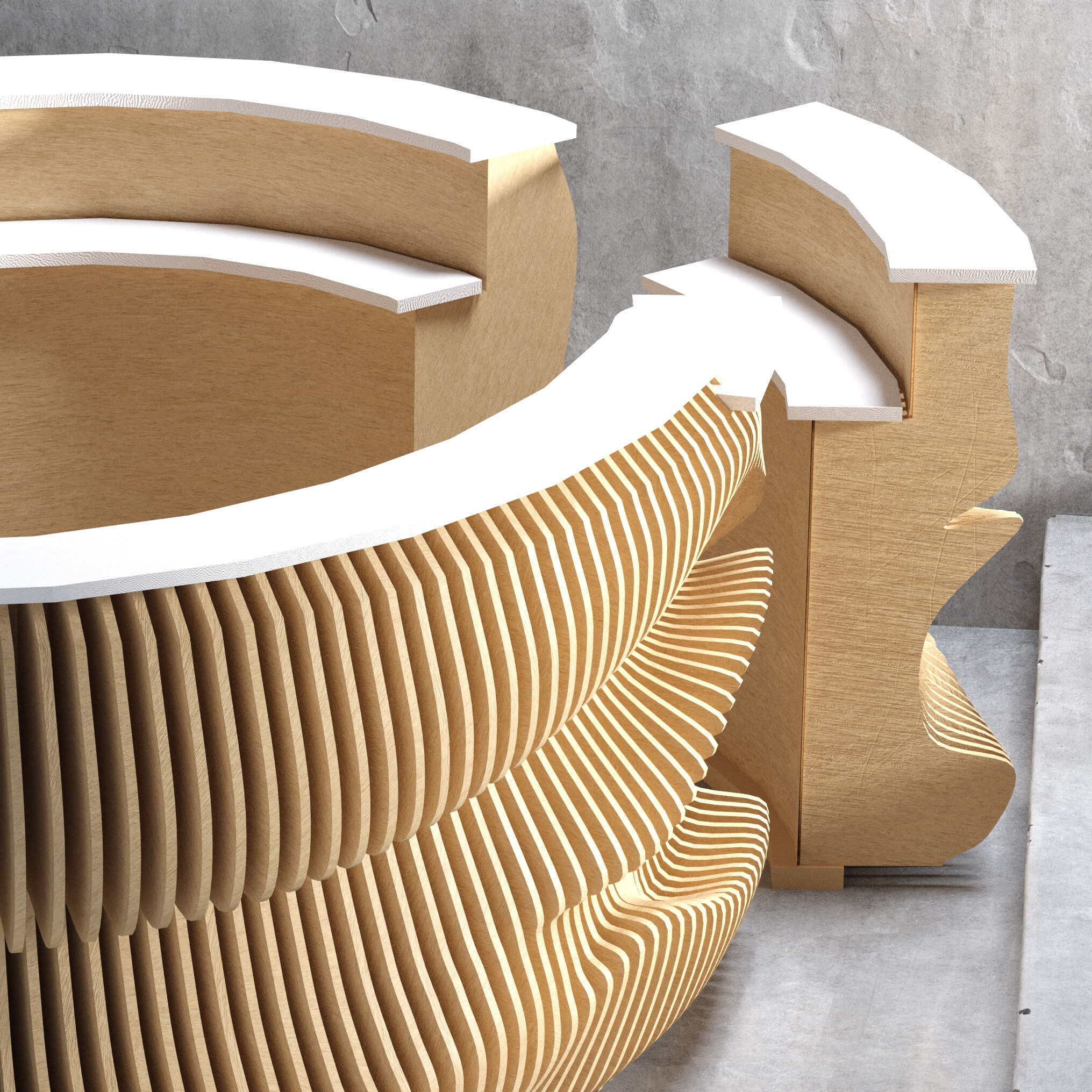 Parametric Lobby Counter - 3D Model by Mehrdad002100
