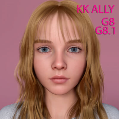 KK Ally Character for Genesis 8 8.1 Female