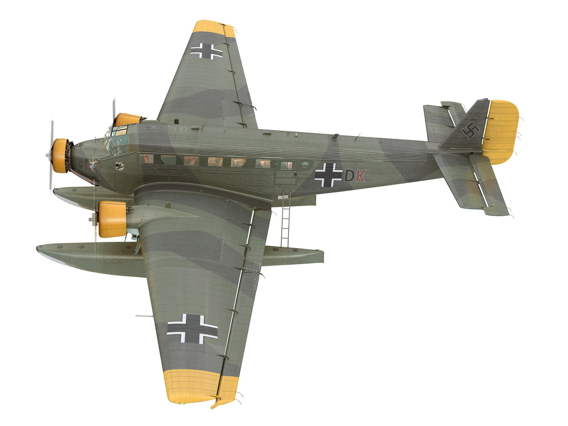 Junkers JU-52 Amphibious 3D Model by Mermodels