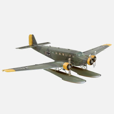 Junkers JU-52 Amphibious 3D Model by Mermodels