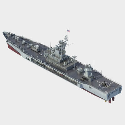 USS Blue Ridge LCC-19 3D Model by Mermodels