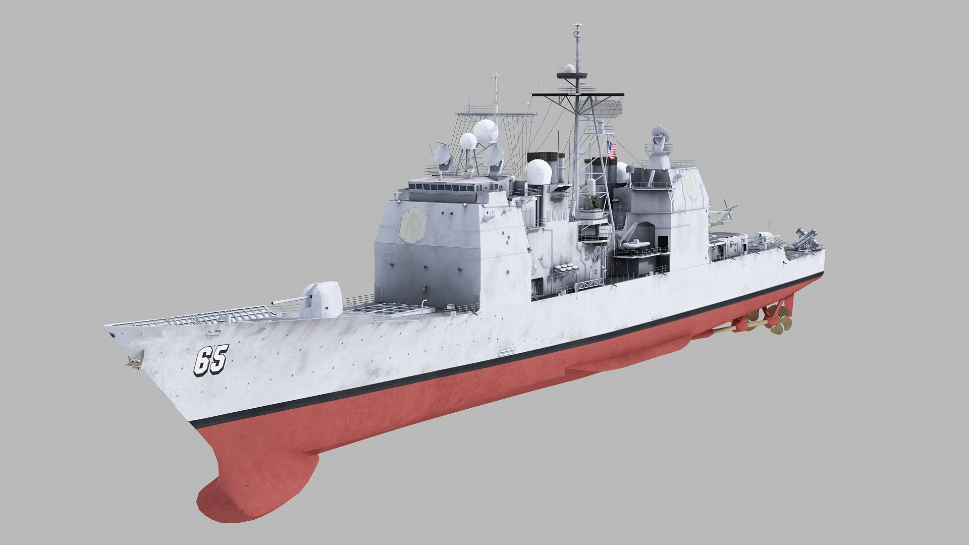 USS Chosin CG65 Ticonderoga Class 3D Model by Mermodels