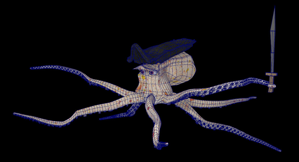 Octopus Free Low Poly 3D Model by MeshMajesty