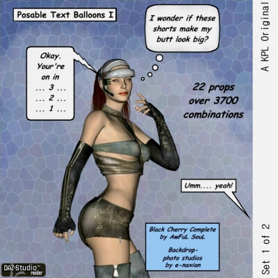 Text Balloons 1-Spike Set