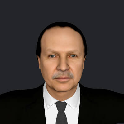 Abdelaziz Bouteflika Hyper Realistic Fully Rigged Character - 3D Model