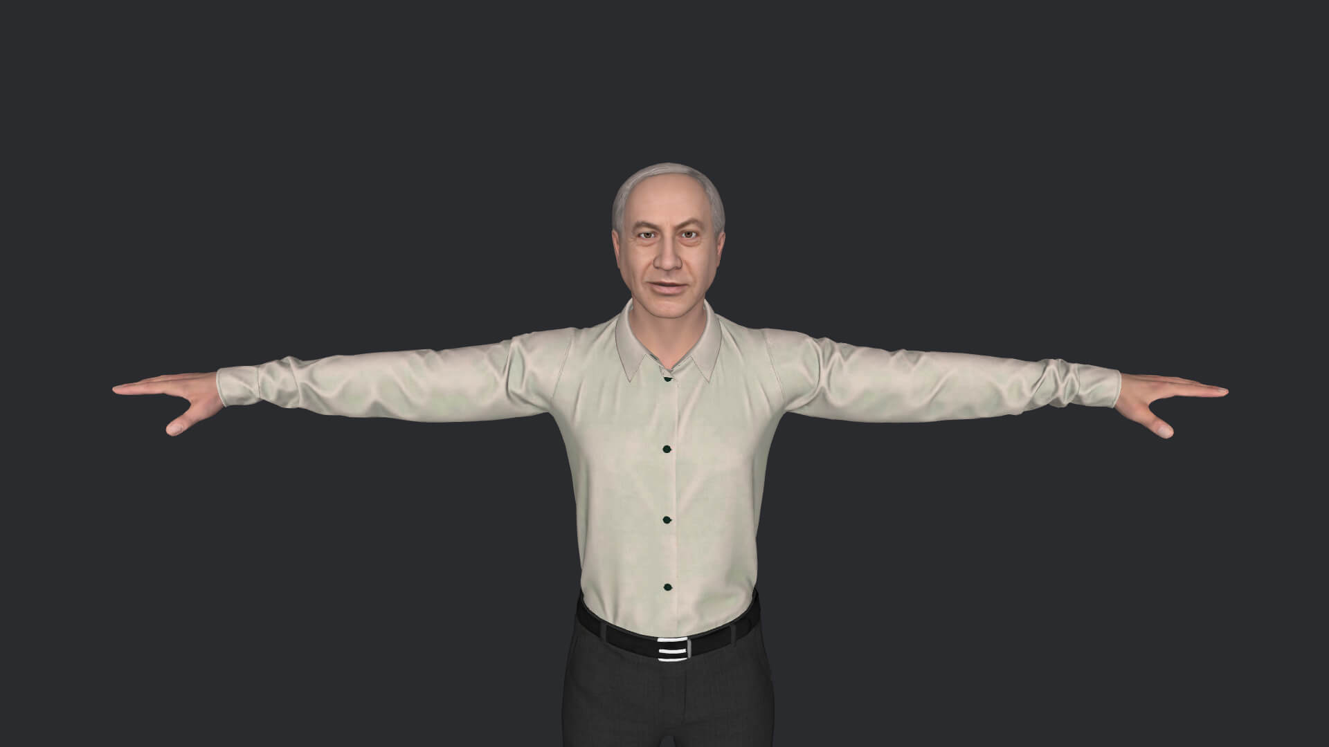 Benjamin Netanyahu Realistic Full-Body Rigged Character 3D Model by ...