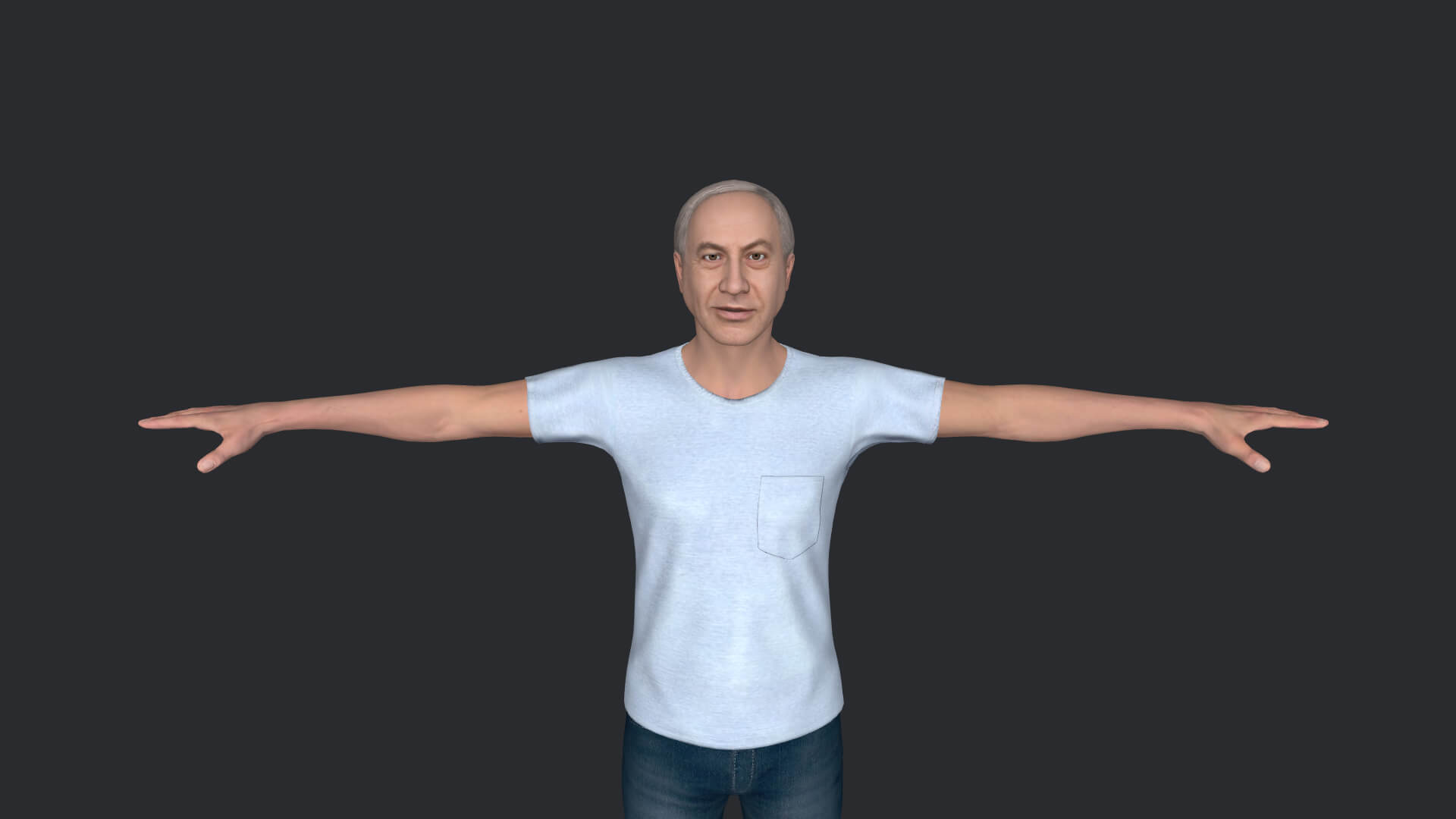 Benjamin Netanyahu Realistic Full-Body Rigged Character 3D Model by ...