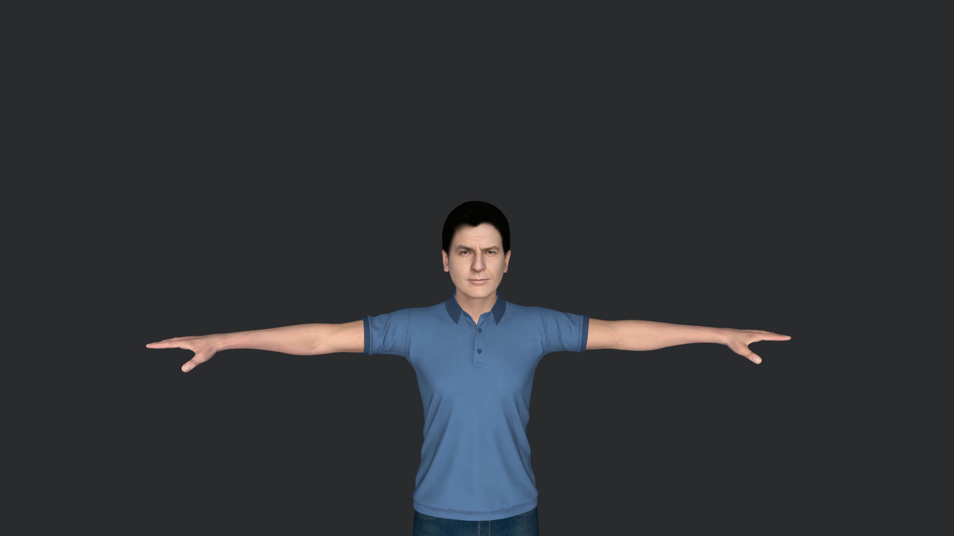 Charlie Sheen Realistic Full Body Fully Rigged Character - 3D Model by ...