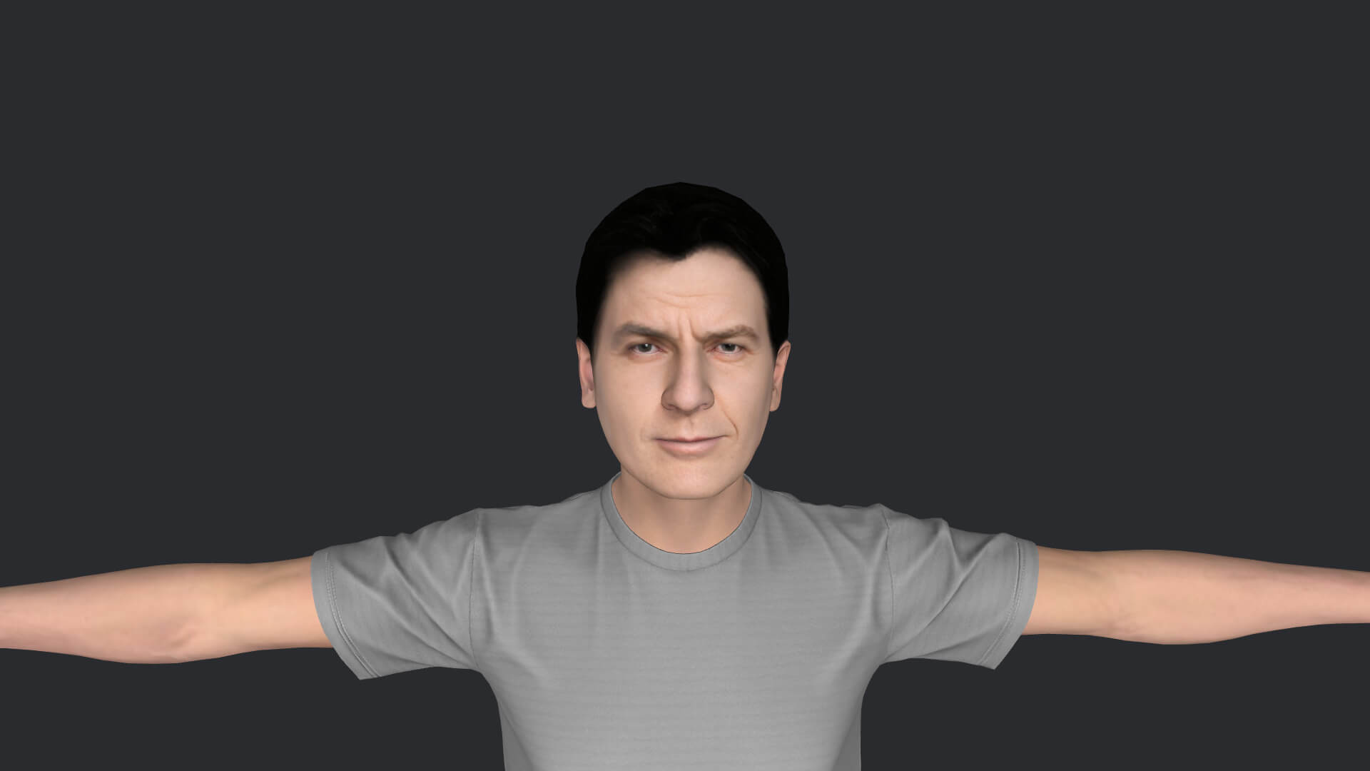 Charlie Sheen Realistic Full Body Fully Rigged Character - 3D Model by ...
