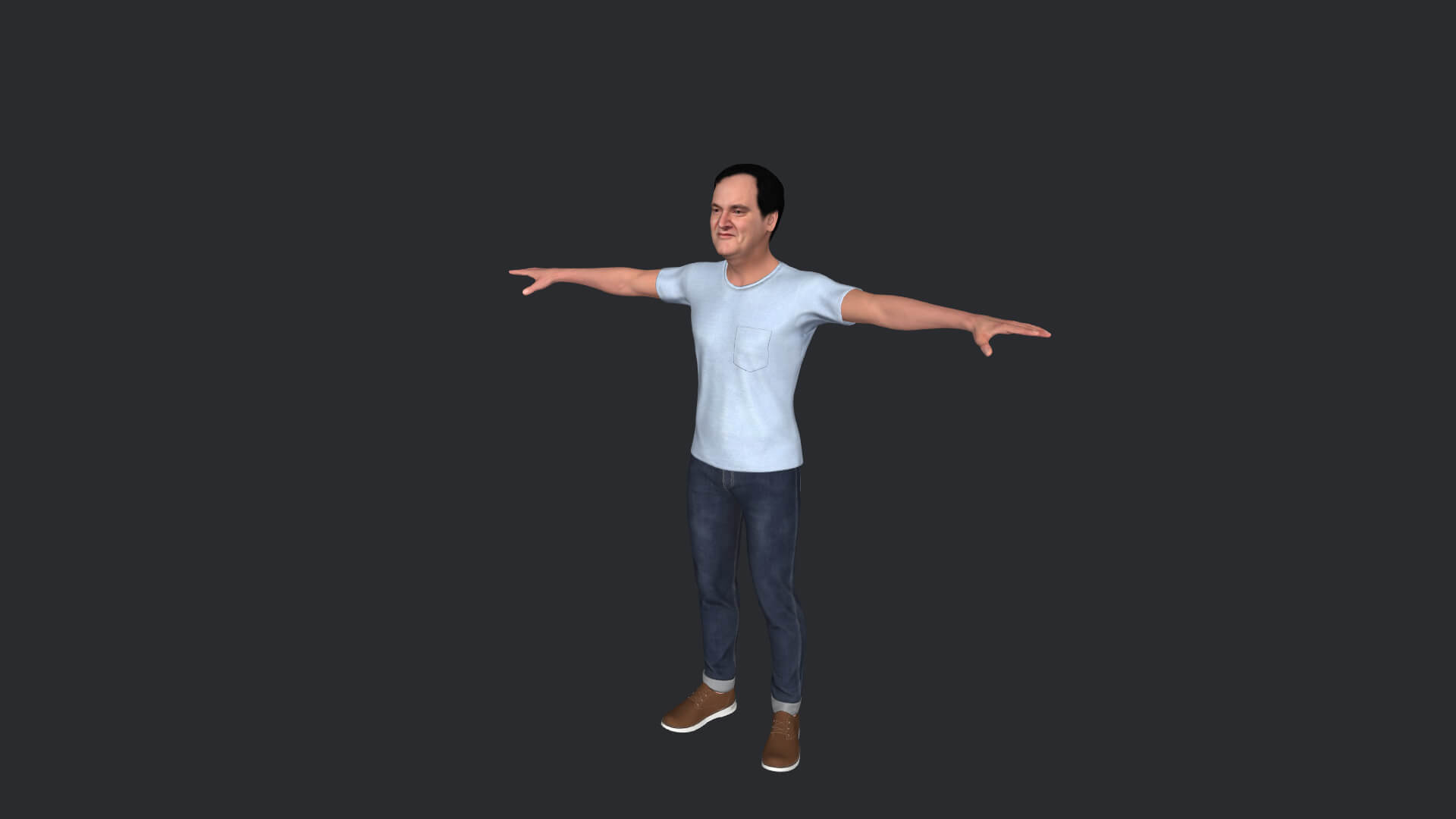 Quentin Tarantino Realistic Full Body Fully Rigged Character - 3D Model ...