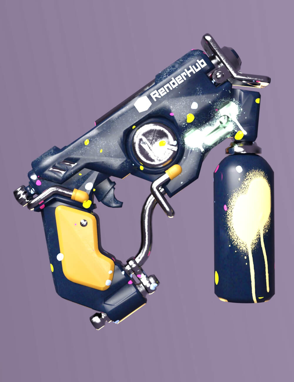 RenderHub Paint Gun Free Daz Content by metagenesis