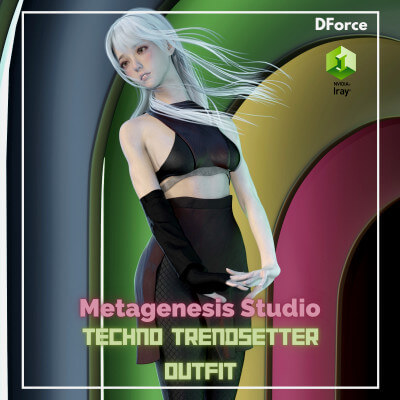 The Deforce Techno Trendsetter Outfit for Genesis 8 Females