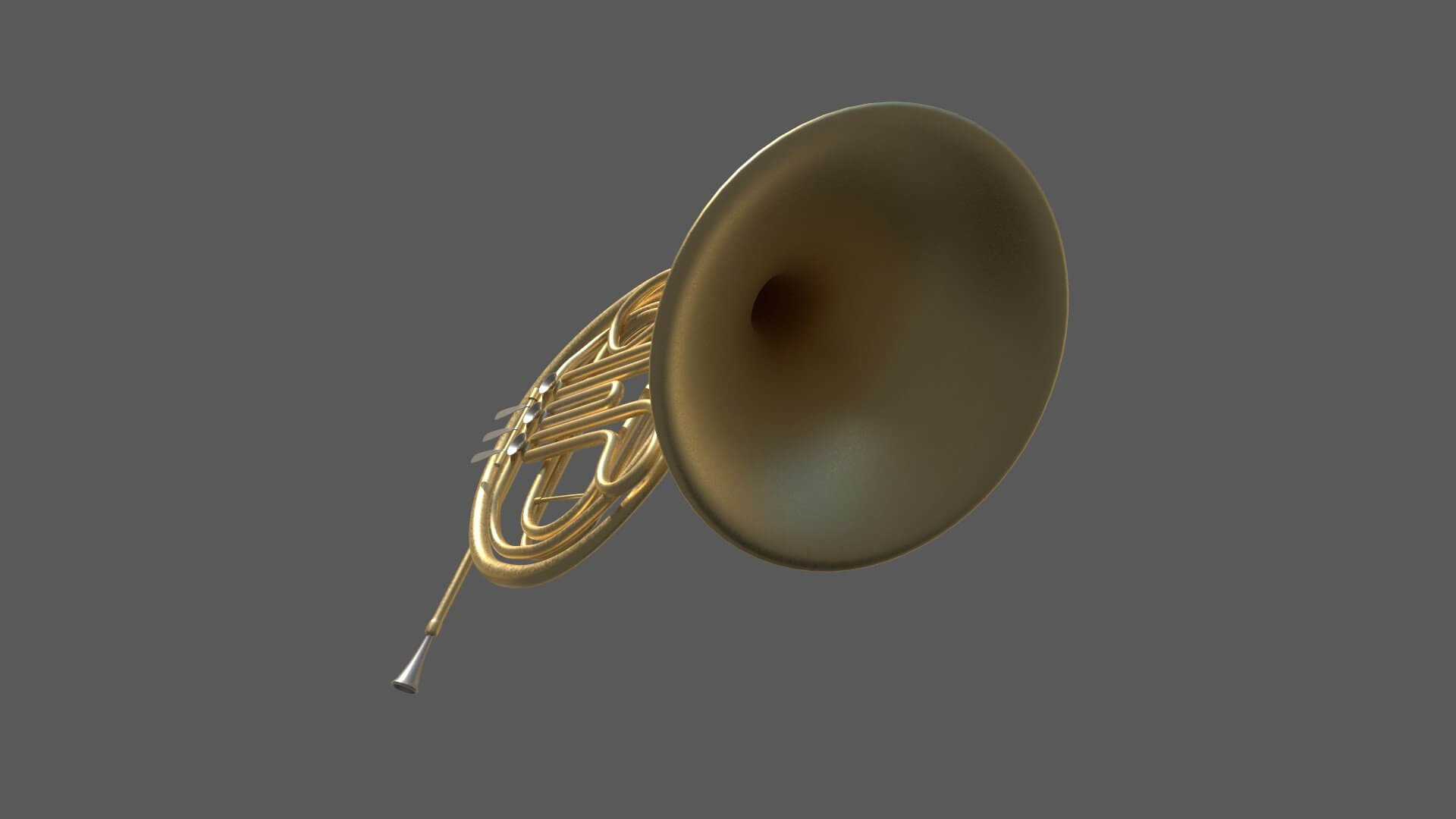 French Horn 3D Model by metalfreakqx