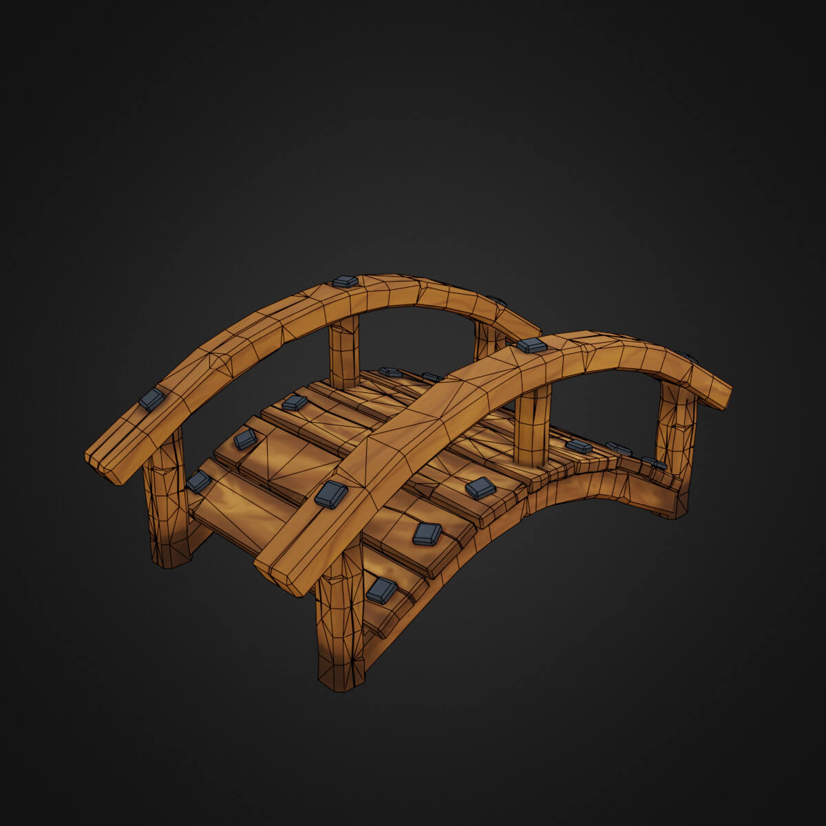 Wooden Bridge 3D Model by mg53