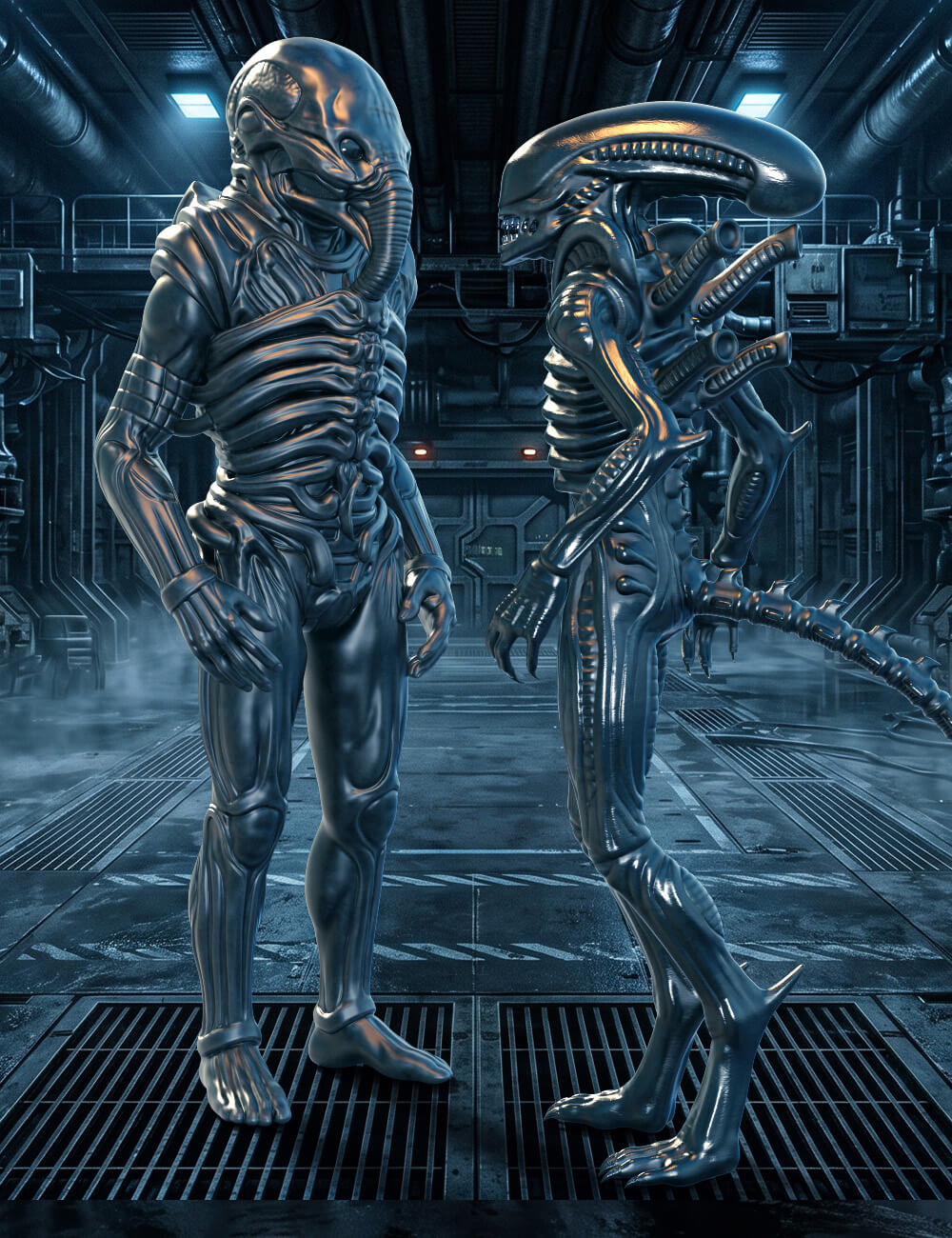 Alien Engineer (WIP) 3D Render, Digital Art by midnight_stories