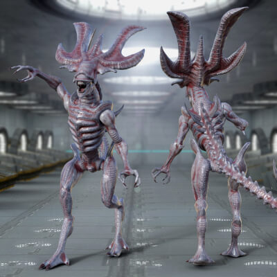 Midnight Alien Demon King Albino Textures