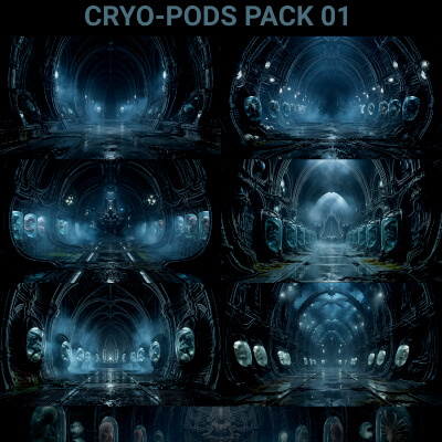 Midnight Cryo Pods Backgrounds