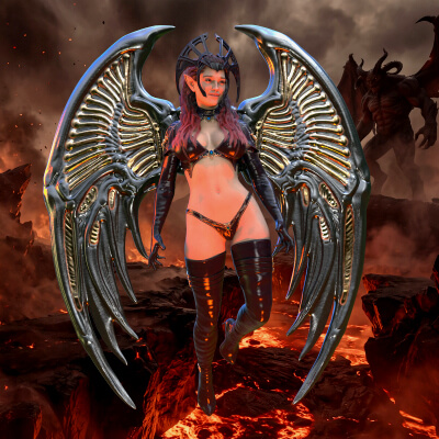 Midnight Necromancer Wings for G9 G8 and G3