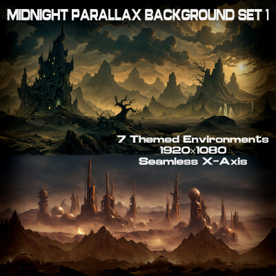 Midnight Parallax Background Set 1 Standard