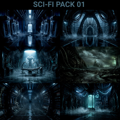 Midnight Sci-Fi Backgrounds by midnight_stories