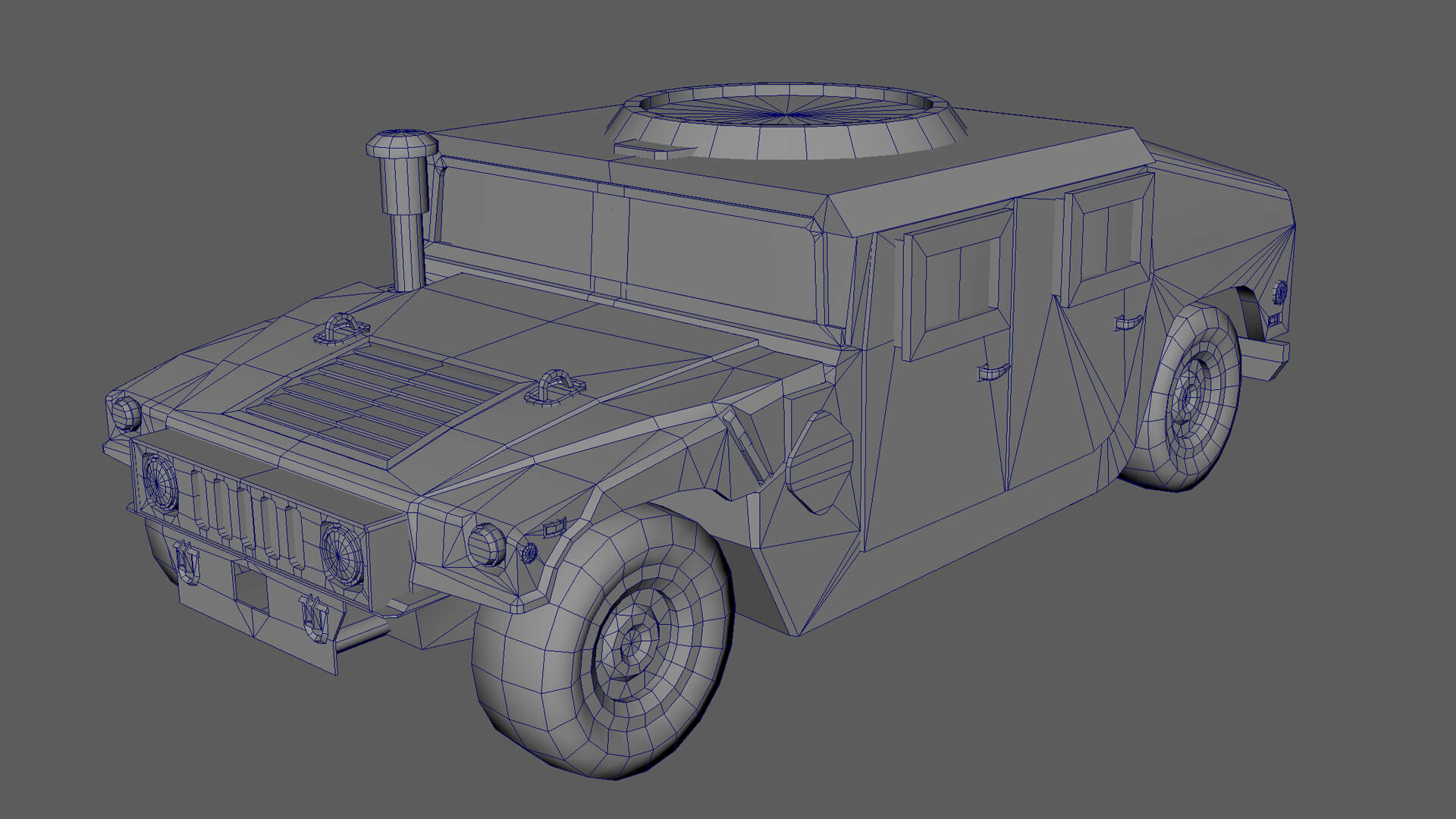 Humvee Vehicle - 3D Model by MightyAlexOne