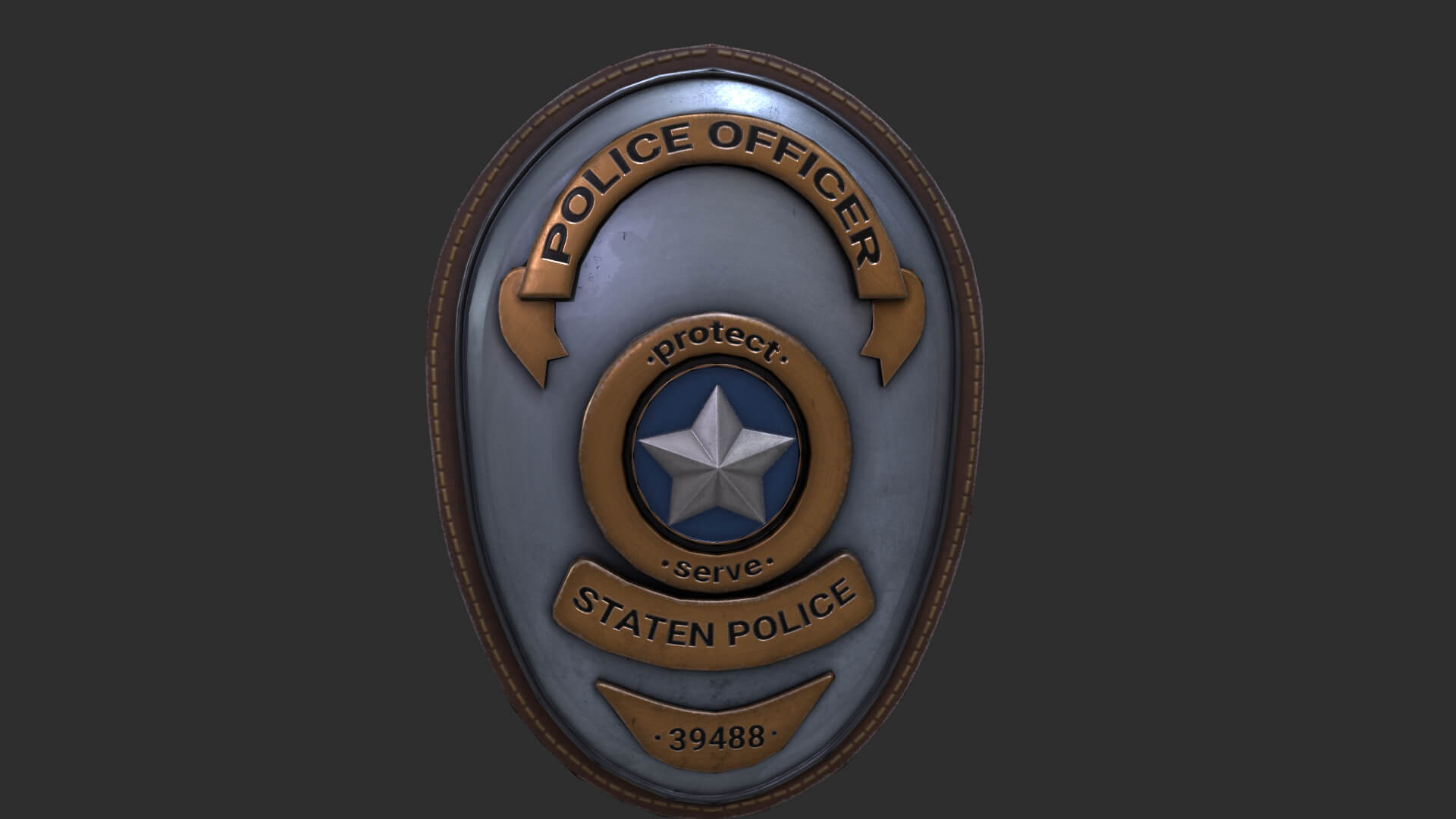 Police Badge - 3D Model by MightyAlexOne