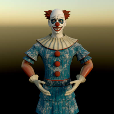 Not a Funny Clown 3D Model by Mikolf