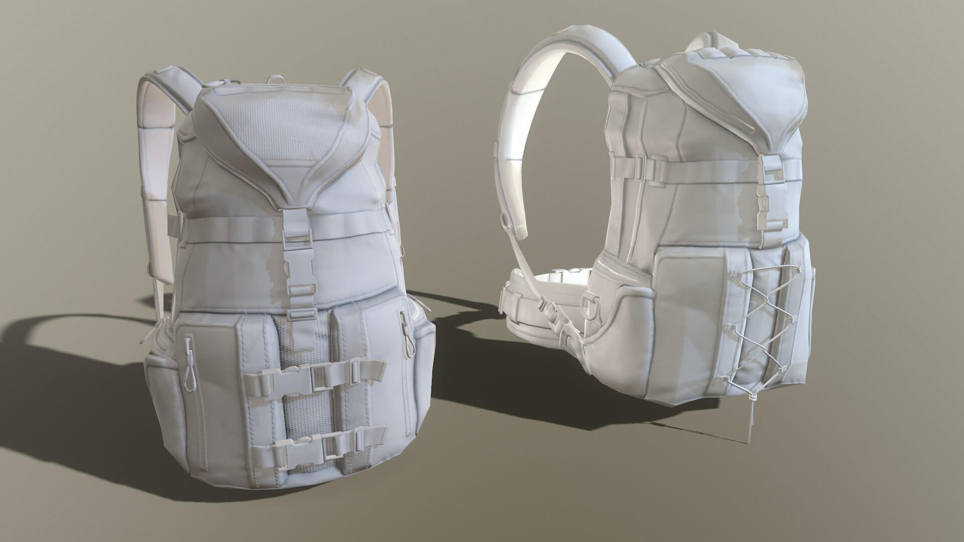 2 Travel Backpacks - 3D Model by Mikserart
