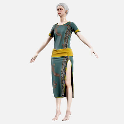 Cloth 3D Model 3  75 Free ZBrush &amp Blender